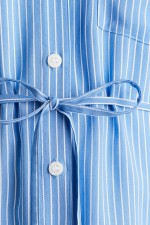MAMA Tie-belt Shirt Dress in woven viscose fabric