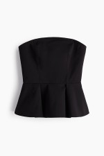 Peplum Fitted Bandeau Top