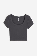 Ribbed Crop T-shirt